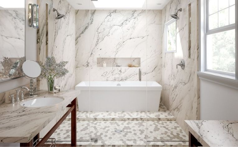 white bathroom spas